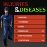 Injuries And Diseases Травмы и болезни